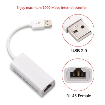 Nešiojamas USB 2.0 į RJ45 Ethernet 