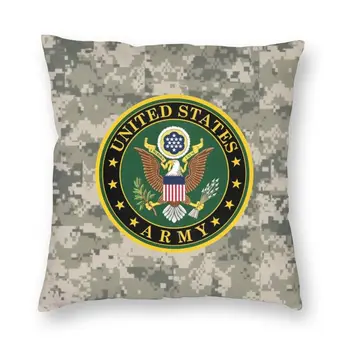 Jungtinių valstijų Armijos Camo Pagalvėlė Padengti Namų dekoro Spausdinimo Karinis Taktinis Kamufliažas Mesti Pagalvę už Sofos dvipusis