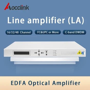 EDFA Optinis Stiprintuvas C-band DWDM Sistema; CH16/CH32/CH48 14dBM Pelnas; DC+AC Maitinimo LC