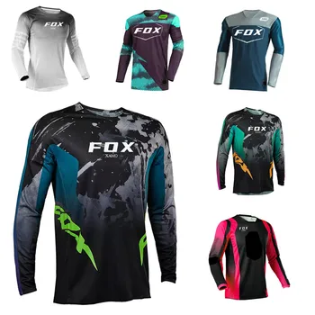 2023 Kalnų Megztiniai Foxxamo Kalnų Dviračių MTB Marškinėliai Offroad DH Motociklų Motokroso Sportwear Lenktynių Dviratį Dviračiu Drabužiai
