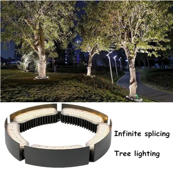 Žiedo Sujungimas Medžio Žibintai LED Lauko Vandeniui Garden Villa Šviesos Kraštovaizdžio Sodo Apšvietimo Prožektoriai, Apšvietimas Medžių 12W